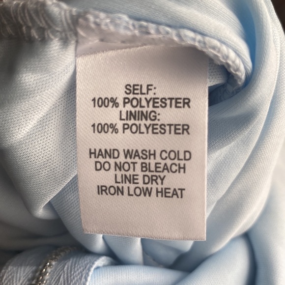 Lulu's Lace Crochet Eyelet Ruffle Hem Mermaid Blue Cocktail Midi Dress Gown - Picture 10 of 10